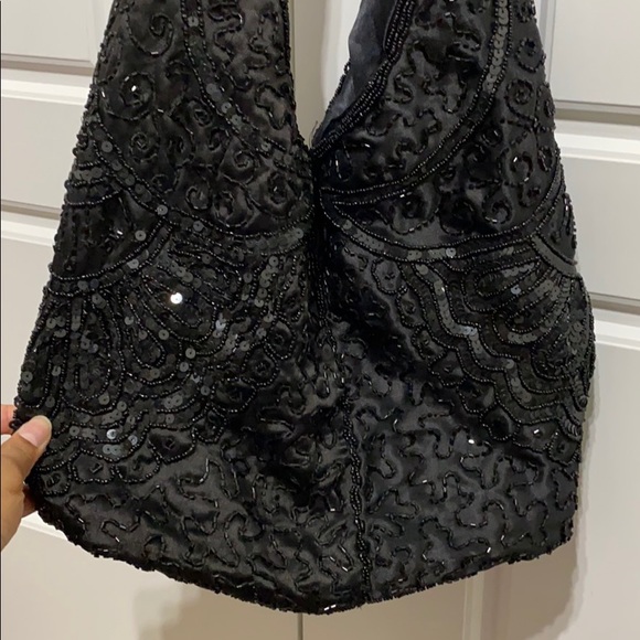 Black Handmade Hobo Bag - Picture 3 of 15